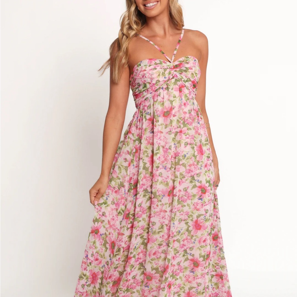 Floral Pink Maxi Dress